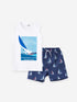 LC Waikiki Crew Neck Boy Athlete and Marine Shorts